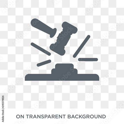 Auction icon. Trendy flat vector Auction icon on transparent background from Business and analytics collection. High quality filled Auction symbol use for web and mobile