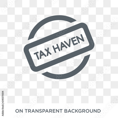 Tax haven icon. Trendy flat vector Tax haven icon on transparent background from business   collection. High quality filled Tax haven symbol use for web and mobile