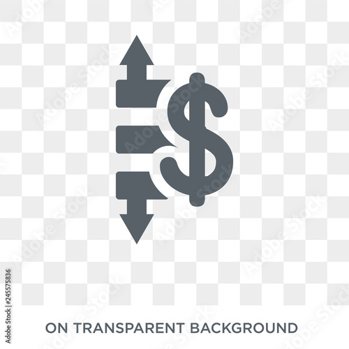 Operating profit/loss icon. Trendy flat vector Operating profit/loss icon on transparent background from Business  collection. High quality filled Operating profit/loss symbol use for web and mobile