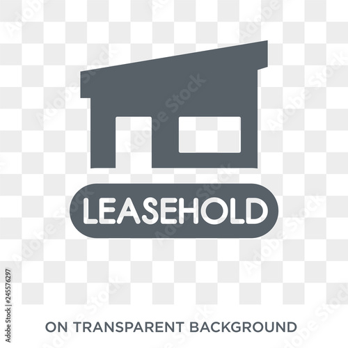 Leasehold icon. Trendy flat vector Leasehold icon on transparent background from Business  collection. High quality filled Leasehold symbol use for web and mobile