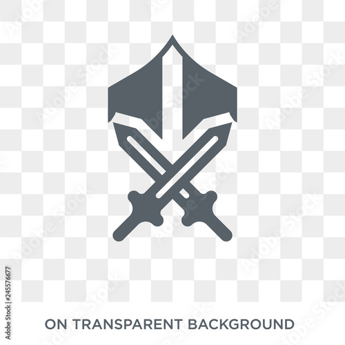 Grey knight icon. Trendy flat vector Grey knight icon on transparent background from Business  collection. High quality filled Grey knight symbol use for web and mobile