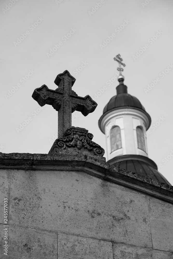 Tower of Christian Church, Cross.Religion