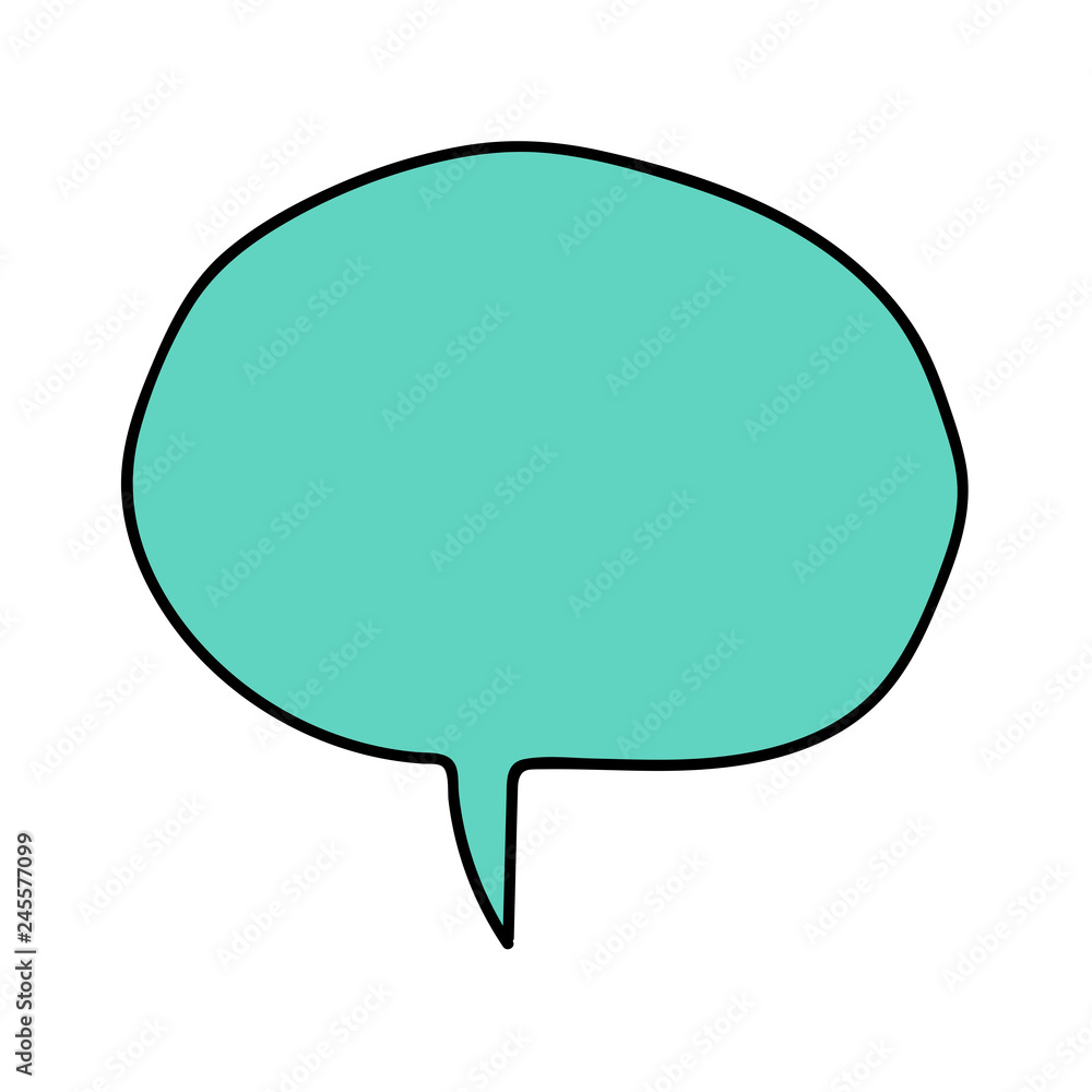 custom made wallpaper toronto digitalCartoon doodle linear speech bubble isolated on white background. Vector illustration.