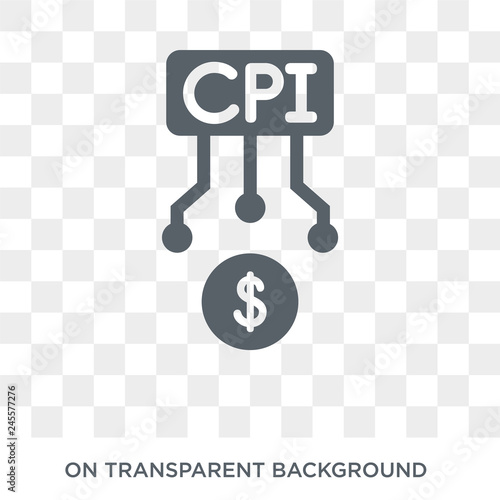 Consumer Prices Index (CPI) icon. Consumer Prices Index (CPI) design concept from Consumer Prices Index (CPI) collection. Simple element vector illustration on transparent background.