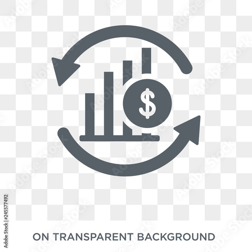 Business cycle icon. Business cycle design concept from Business cycle collection. Simple element vector illustration on transparent background.