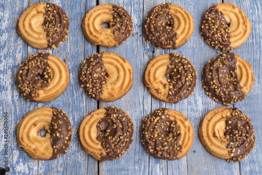 Cookies on the rustic background Cookies on the rustic background
