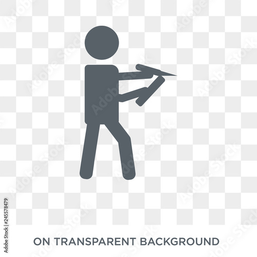Knife making icon. Trendy flat vector Knife making icon on transparent background from Activity and Hobbies collection. High quality filled Knife making symbol use for web and mobile