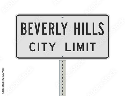 Beverly Hills City Limit road sign