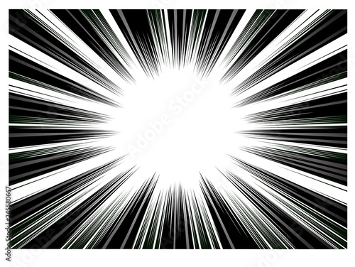 colorful Comic and manga books speed lines background. light explosion background. vector illustration design photo