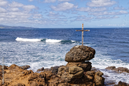 Cross of Tartane point, Caravelle peninsula - Martinique FWI photo