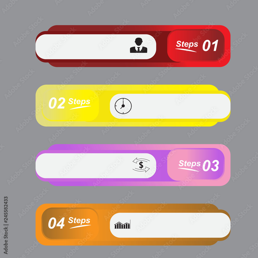 Infographics for 4 positions without text/In the picture infographics on four positions with icons, infographics of red, yellow, violet, orange colors. Infographics for business. Infographics for 4 positions without text/In the picture infographics on four positions with icons, infographics of red, yellow, violet, orange colors. Infographics for business.