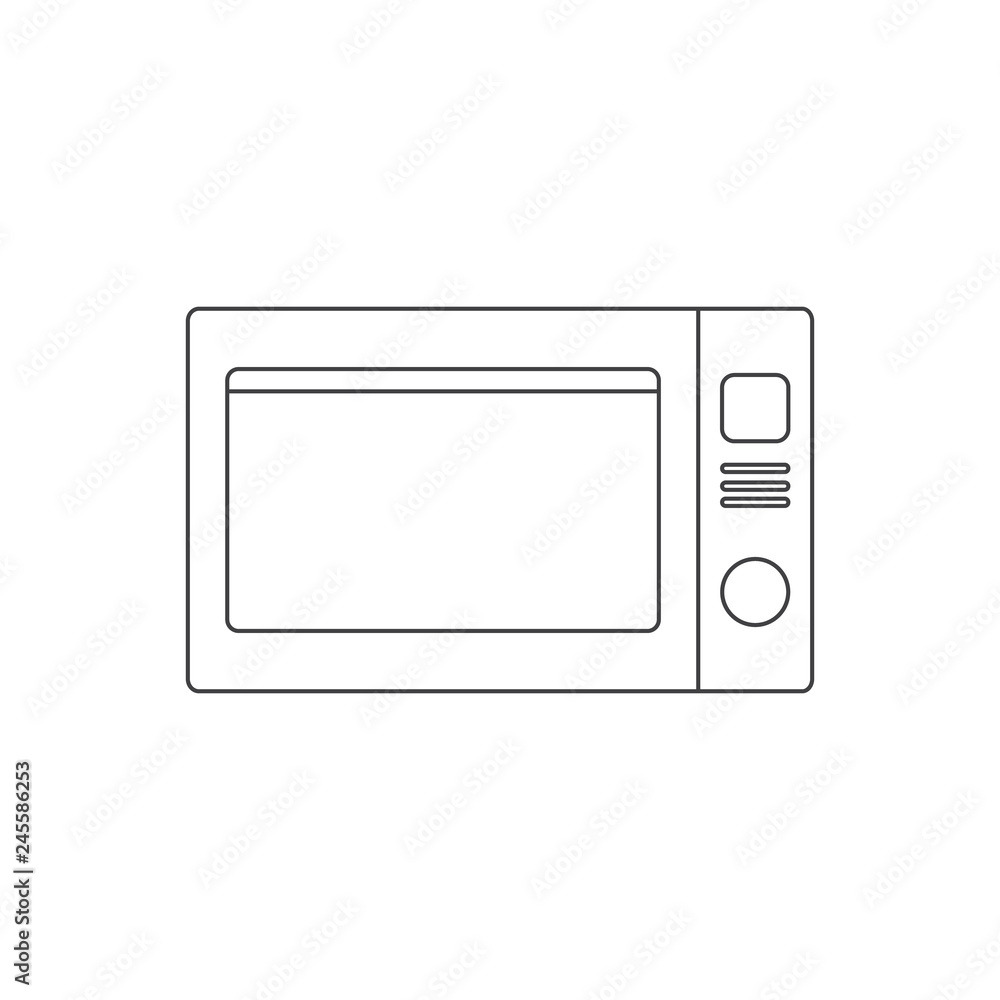 microwave oven outline icon vector design illustration microwave oven outline icon vector design illustration