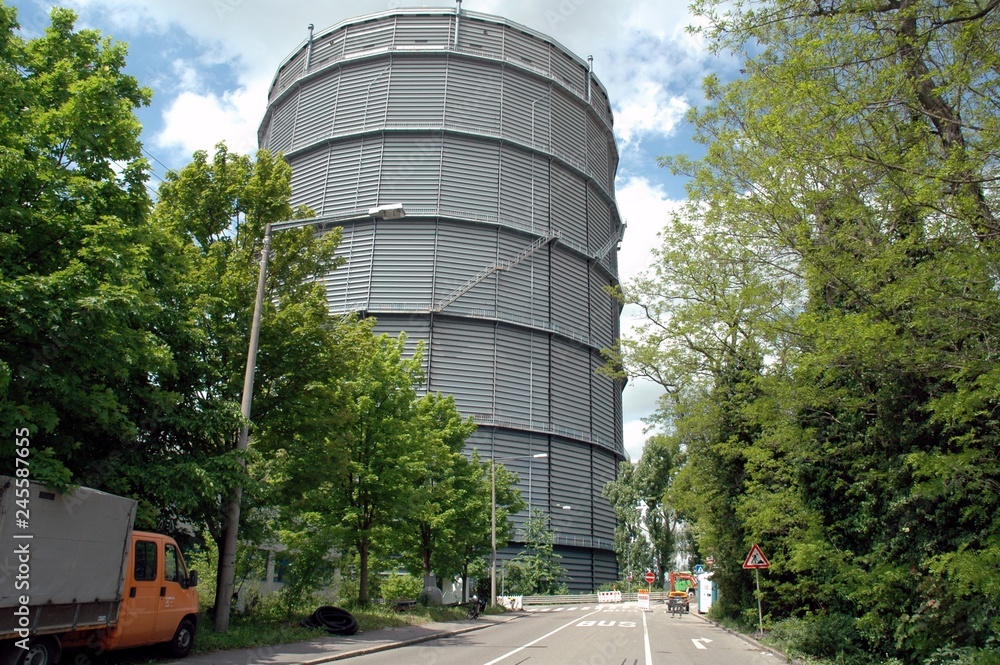 Industriedenkmal Gaskessel in Stuttgart