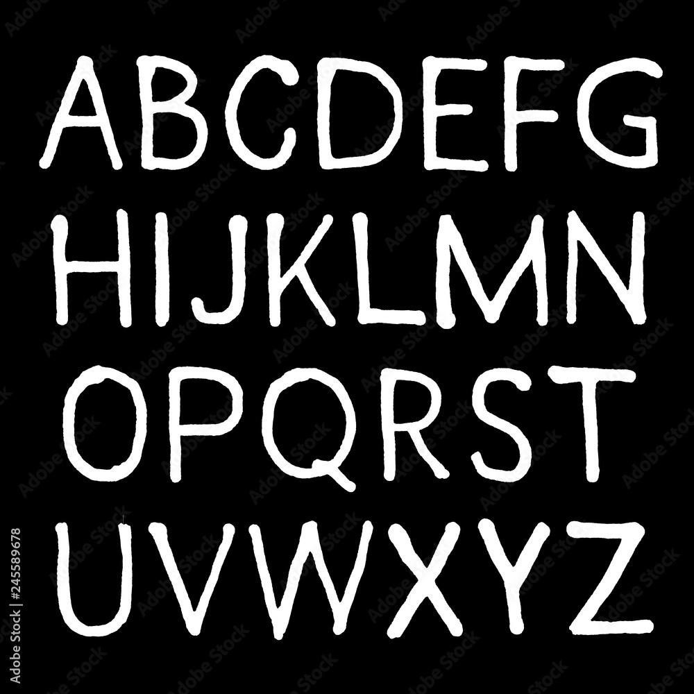 Hand-drawn alphabet. Calligraphy font. Modern brush lettering. Grunge style alphabet. Hand-drawn alphabet. Calligraphy font. Modern brush lettering. Grunge style alphabet.