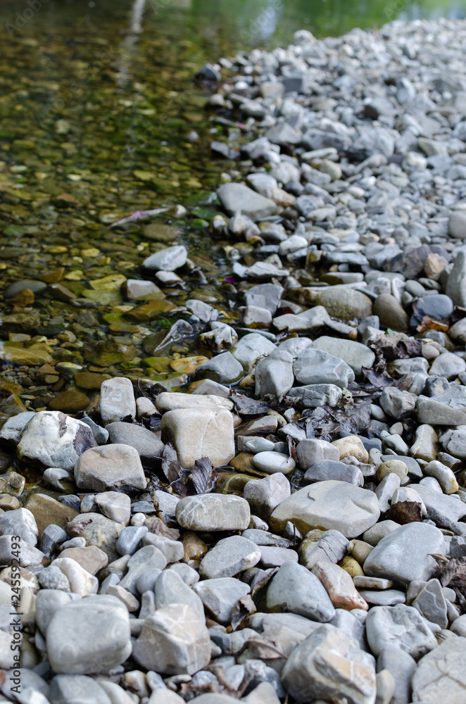 Stones along small creek