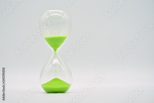 Reloj de arena verde
