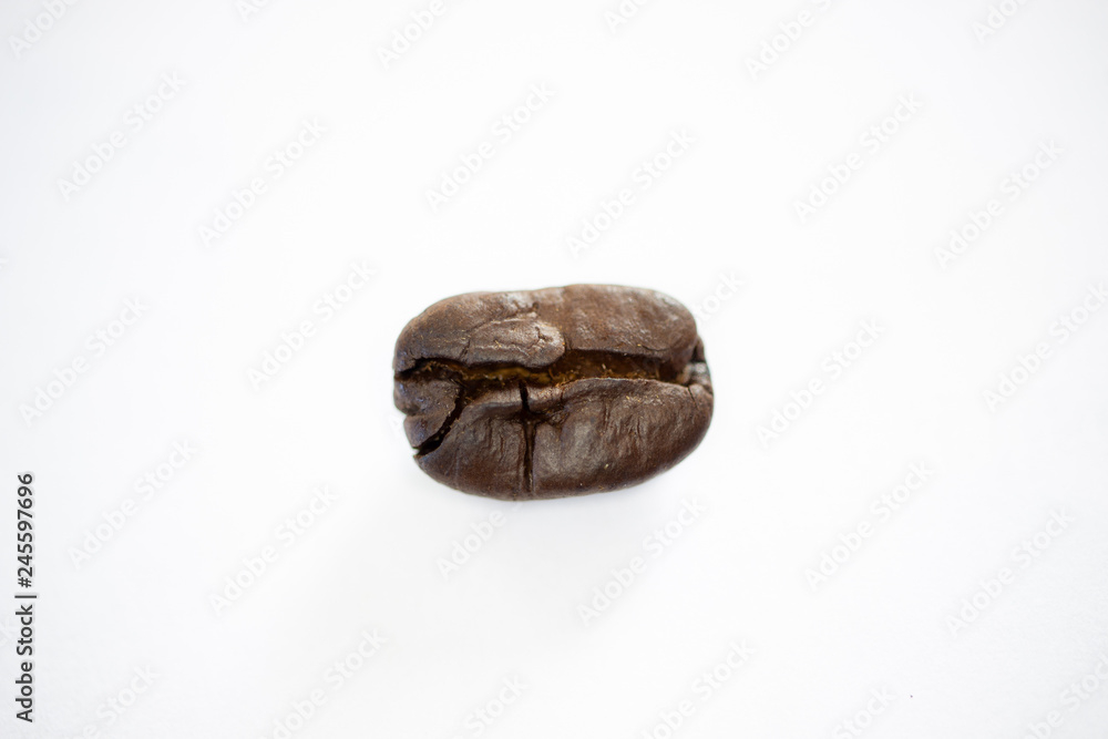 Fototapeta premium Kaffebohne vor weißem Hintergrund