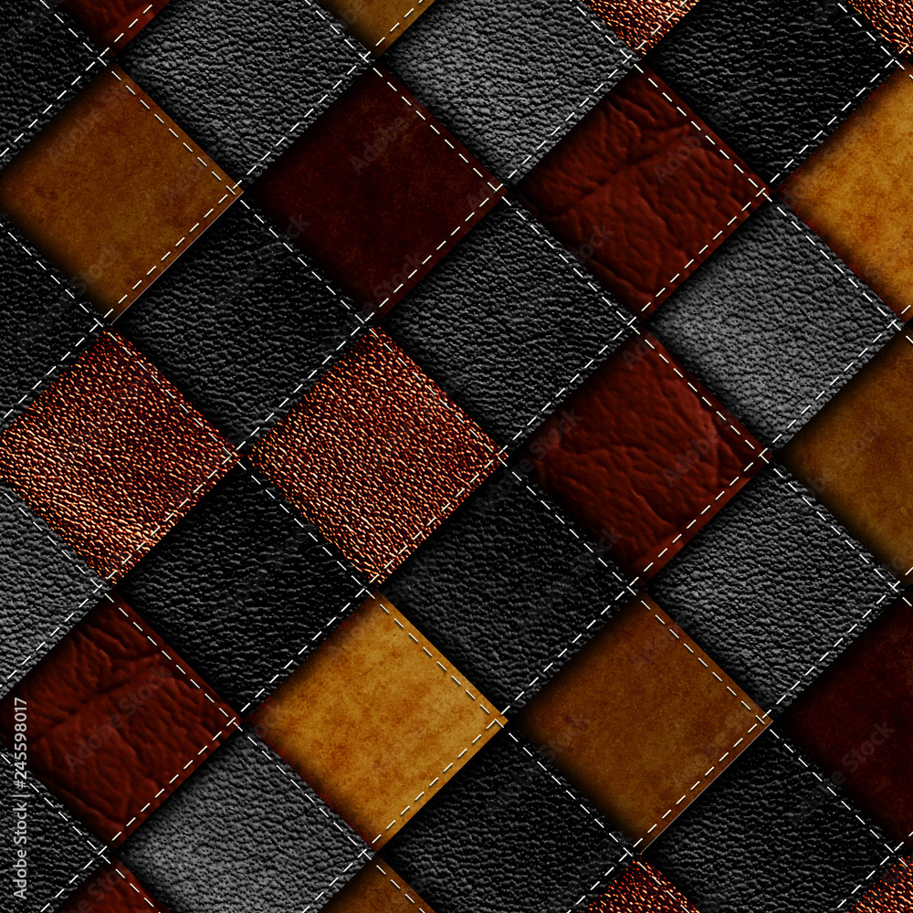 leather patchwork background Stock Illustration | Adobe Stock