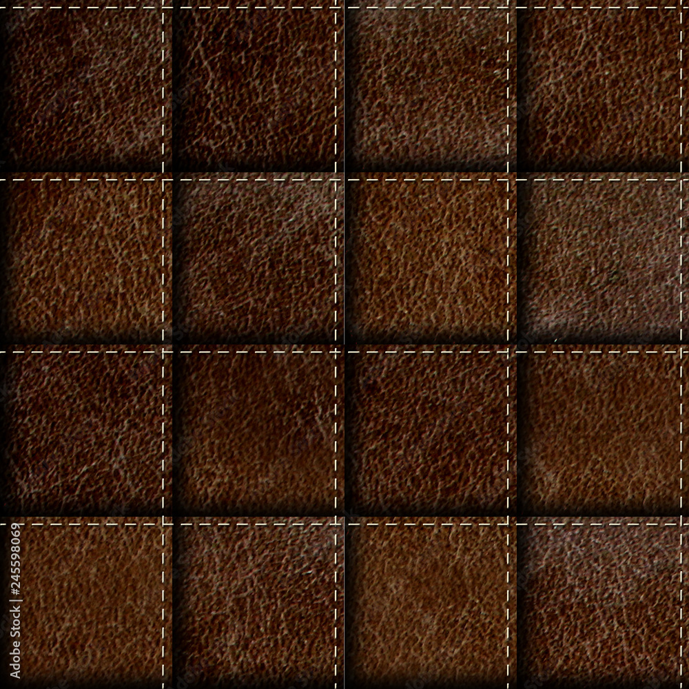 Fototapeta premium seamless leather patchwork background