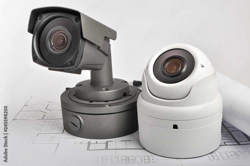 System monitoringu - kamery CCTV - obrazy, fototapety, plakaty 