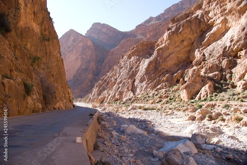 beautiful desert landscape of Todra Gorge in high atlas in morocco photo