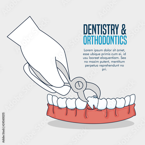 teeth medicine treatment with dental extractor