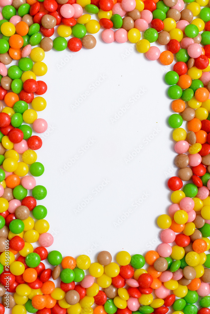 Candy on white background