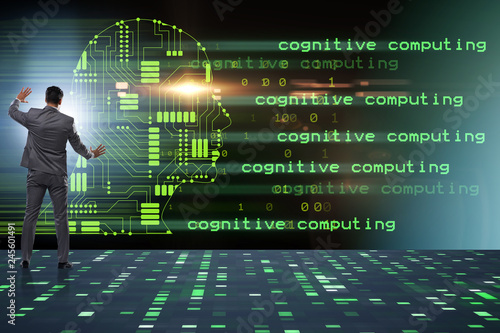 Cognitive computing and machine learning concept