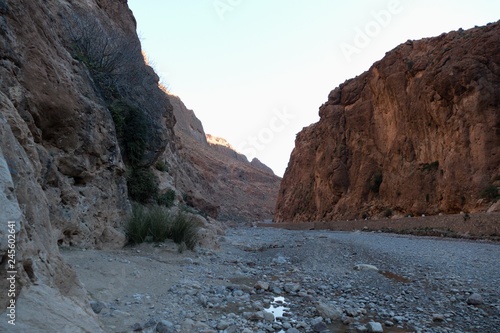 beautiful desert landscape of Todra Gorge in high atlas in morocco