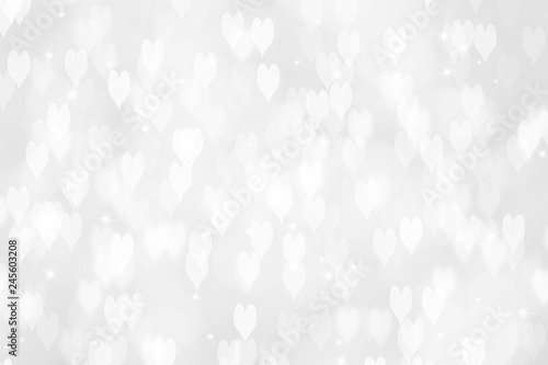 Valentines day abstract with hearts on white background, women's day love