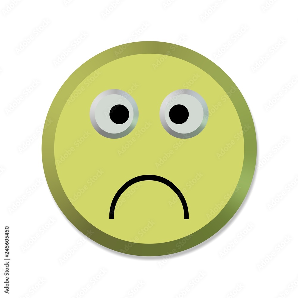 Emoji, gelb, schlechte Laune Emoji, gelb, schlechte Laune