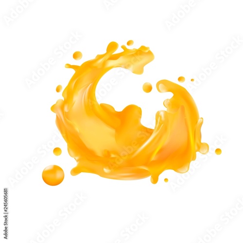 Juice splash. Vector illustration.