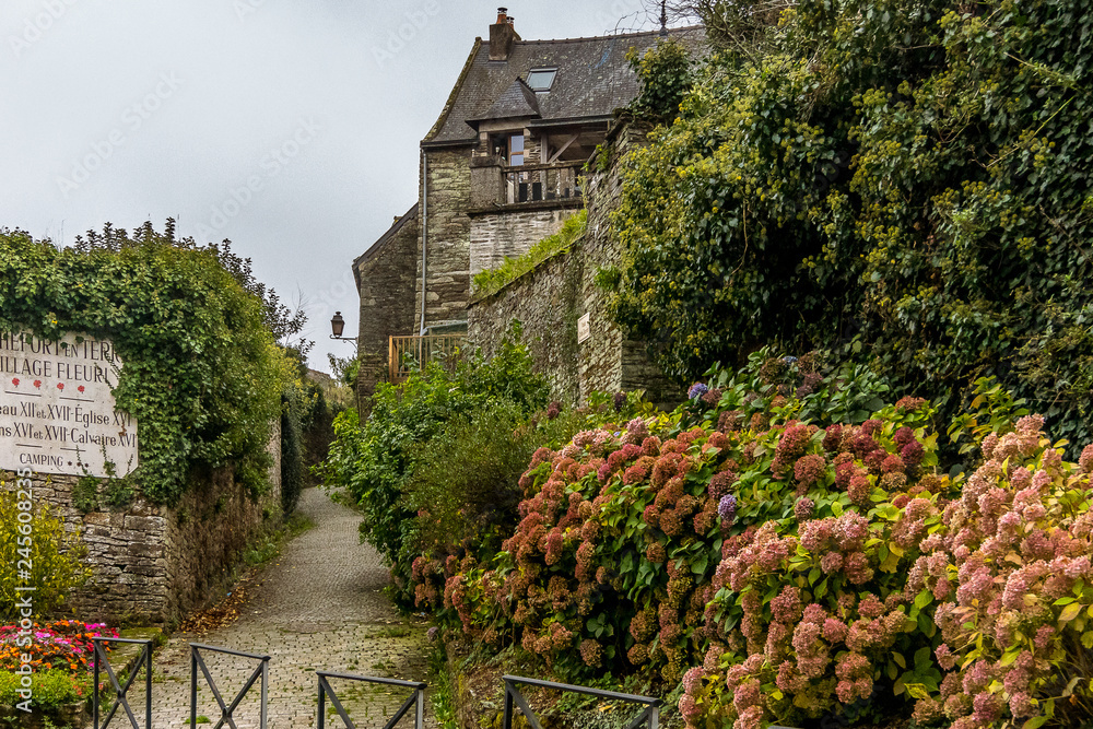 Obraz premium Rochefort-en-Terre is a French commune of the department of Morbihan in the Brittany region, night image