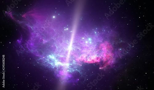 Reflection nebula around the pulsar