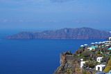 Panoramic view of the Caldera in Santorini