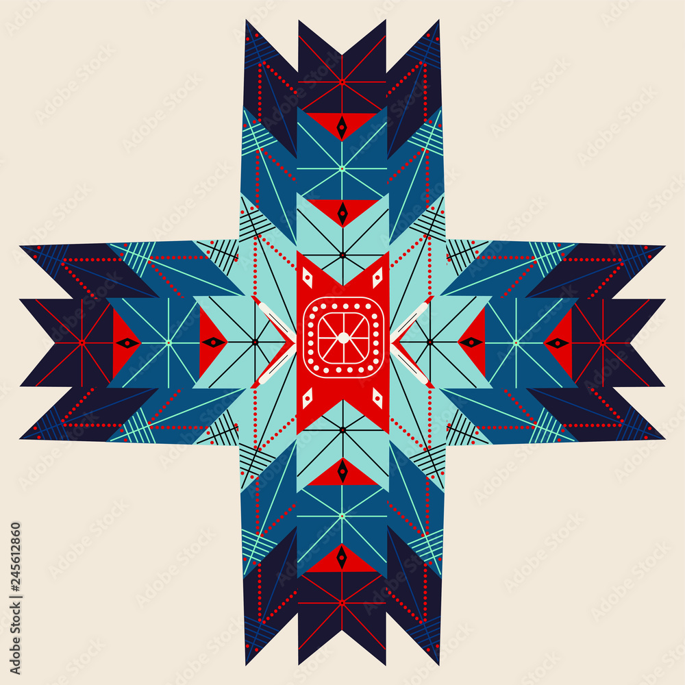 Aztec print in vector.