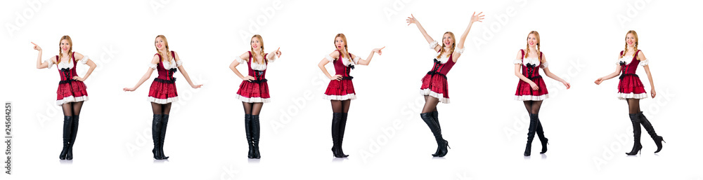 Young woman in traditional german costume Young woman in traditional german costume