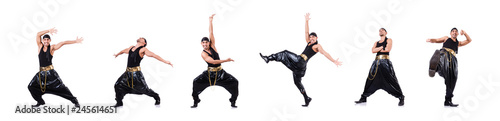 Rap dancer isolated on the white