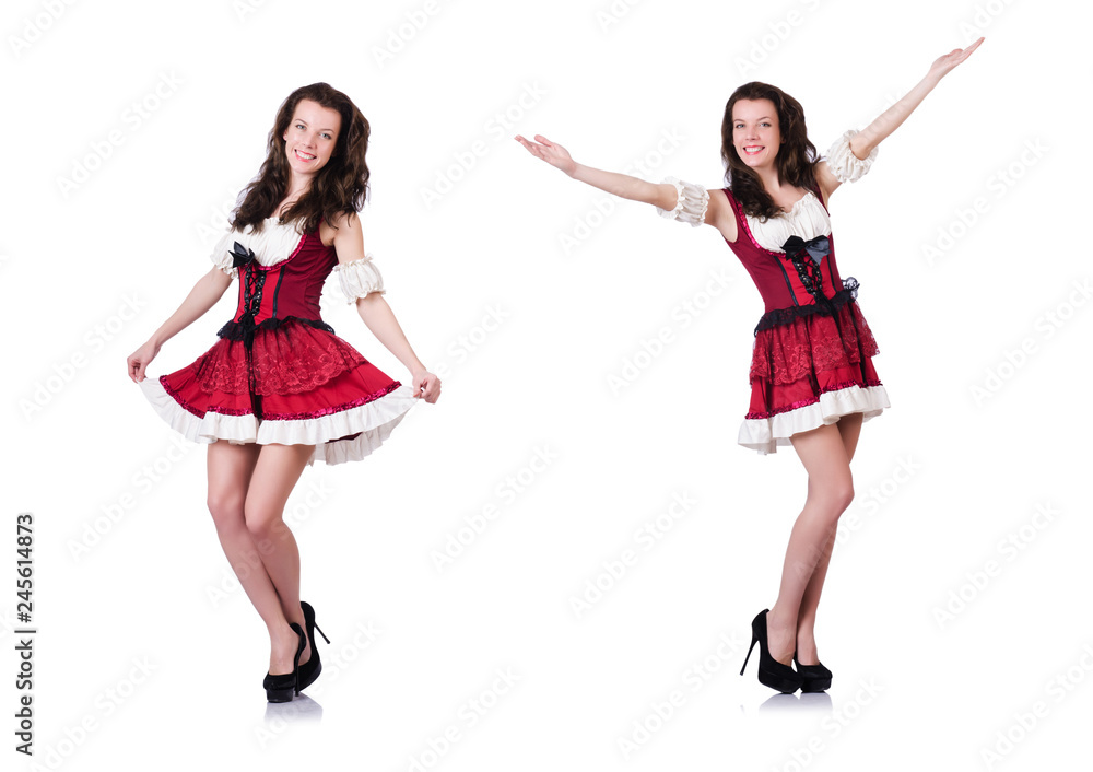 Young woman in traditional german costume Young woman in traditional german costume