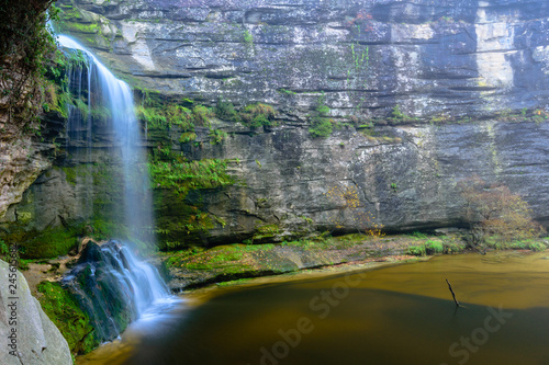 Amazing waterfall (La Foradada, Catalonia, Spain) photo