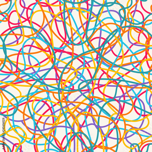 Colorful scribble pattern.