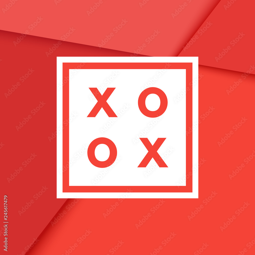 Romantic XO XO, creative, minimal greeting card. Romantic XO XO, creative, minimal greeting card.
