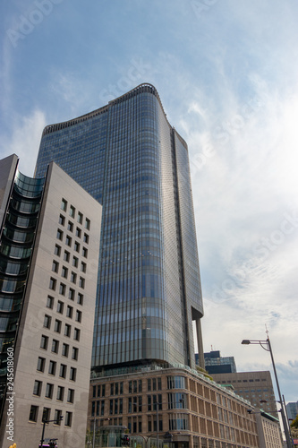 Landscape of office town in Tokyo  Japan