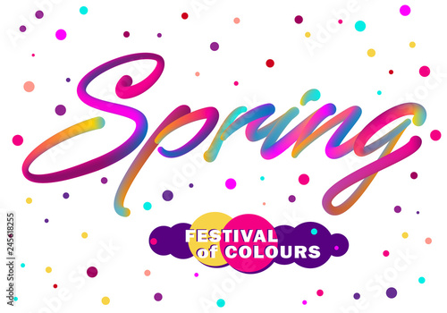 Web banner for spring festival of colors