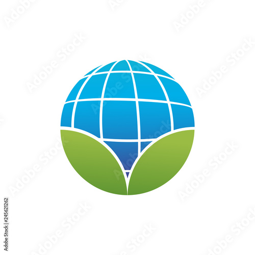 circular shape of blue plan...