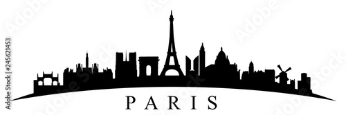 Paris silhouette - stock vector