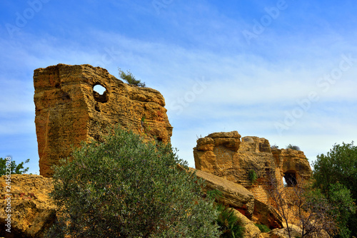 the way of the arcosolia valley of the temples of Agrigento Sicily Italy photo