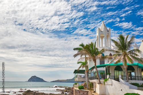 Mazatlan Golden Zone (Zona Dorada), famous touristic beach resort zone photo