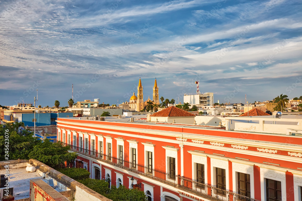 Panoramic view of the Mazatlan Old City, Mexico