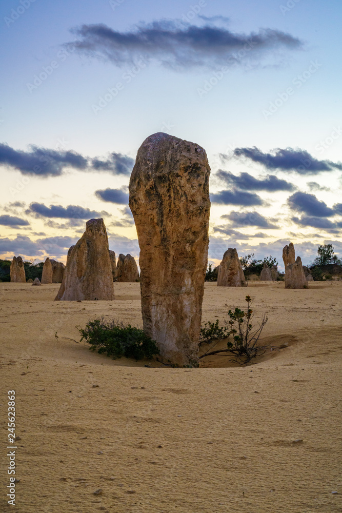 pinnacles at nambung nationalpark after sunset, western australia 2